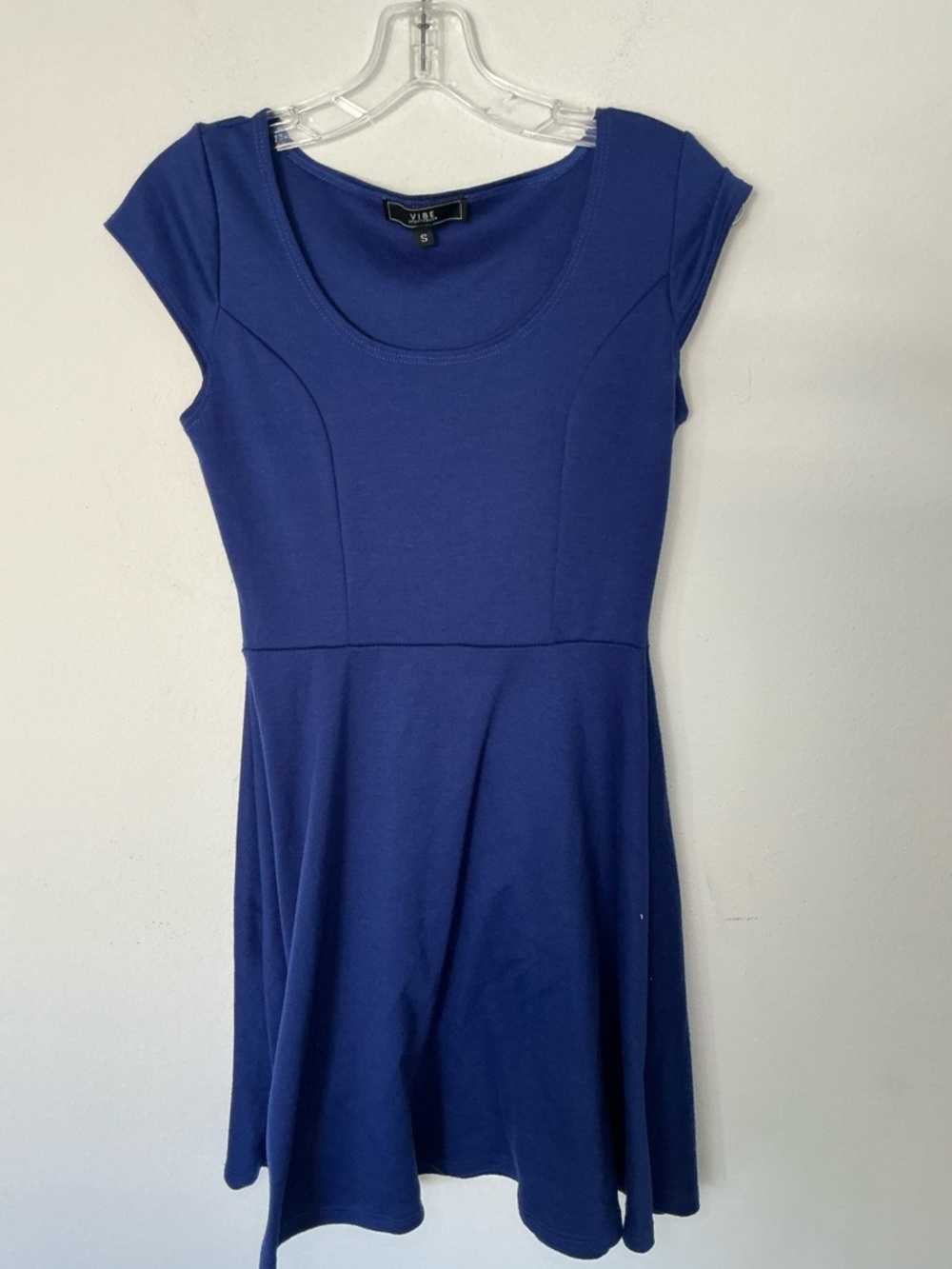 Vibe Sportswear Blue Fit & Flare Skater Dress Small